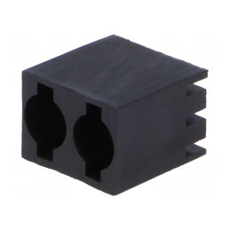 Carcasă diodă LED 3mm neagră 3 PIN poliamidă | Electronic-mag.ro | Componente Electronice