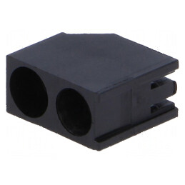 Carcasă LED 5mm unghi neagră poliamidă UL94V-2 | Electronic-mag.ro | Componente Electronice