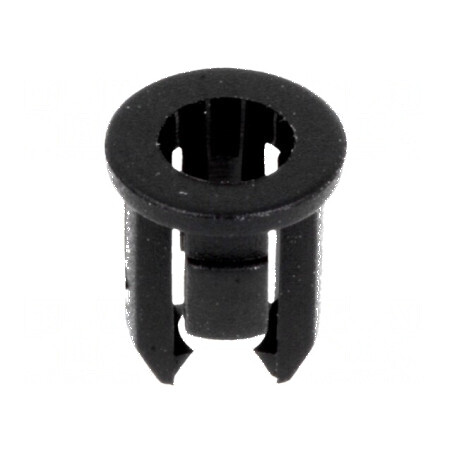 Montură LED 3mm monobloc neagră UL94V-2, L: 6,4mm | Electronic-mag.ro | Componente Electronice
