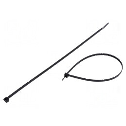 Colier de strângere poliamidă 300mm negru 222N | Electronic-mag.ro | Componente Electronice