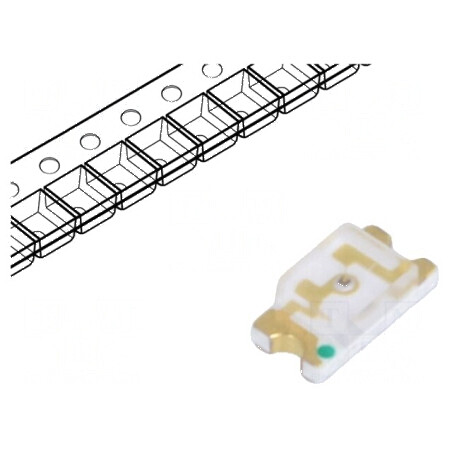 LED SMD 1206 galben-verde 3,2x1,6mm 20mA 140° 45mcd | Electronic-mag.ro | Componente Electronice