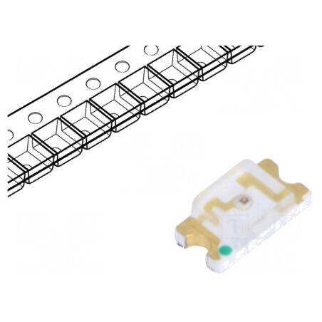 LED SMD 1206 roșie 80mcd 3.2x1.6x1.1mm 140° 20mA 631nm | Electronic-mag.ro | Componente Electronice