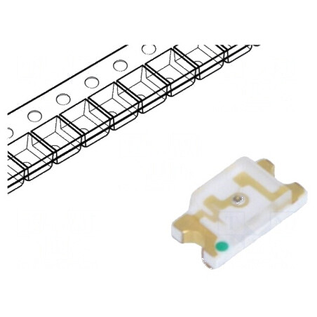 LED SMD 1206 galben 70mcd 3,2x1,6x1,1mm 20mA 592nm | Electronic-mag.ro | Componente Electronice
