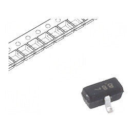 Tranzistor NPN bipolar BRT 50V 0,1A 0,2W SC75 R1 22kΩ | Electronic-mag.ro | Componente Electronice