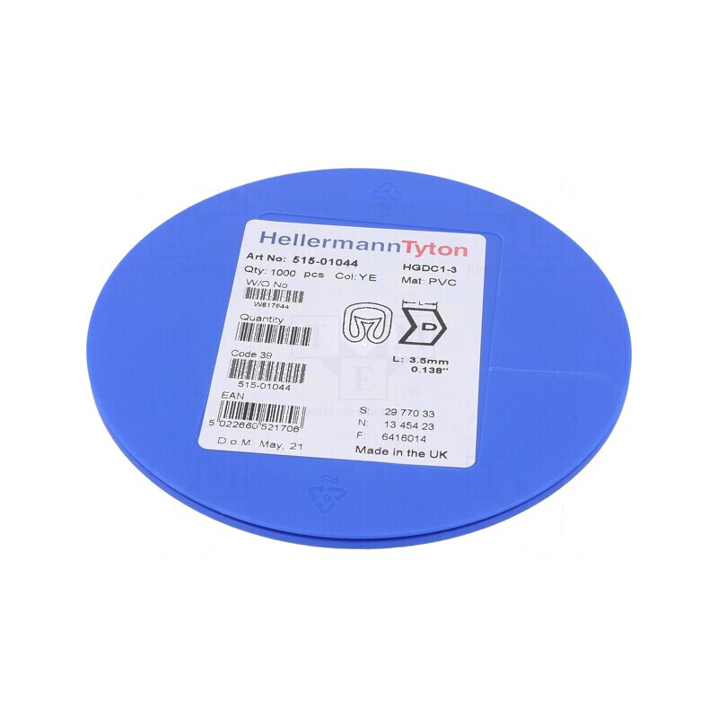 Markere Marcaj PVC galbenă 1-3mm -65÷105°C | Electronic-mag.ro | Componente Electronice