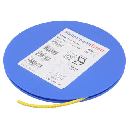 Markere PVC galbenă 1-3mm -65÷105°C pentru marcaj | Electronic-mag.ro | Componente Electronice
