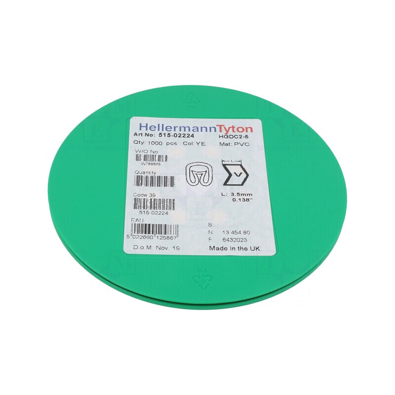 Markere Marcaj PVC Galben 2-5mm -65÷105°C | Electronic-mag.ro | Componente Electronice