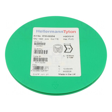 Markere Marcaj PVC galbenă 2-5mm, 65-105°C | Electronic-mag.ro | Componente Electronice