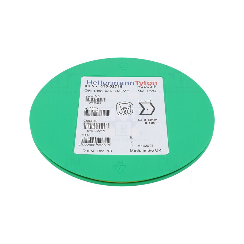 Markere Marcaj PVC galbenă 2-5mm 65-105°C | Electronic-mag.ro | Componente Electronice
