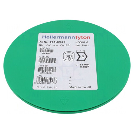 Marker Marcaj PVC roșu 2 2÷5mm 65÷105°C prin orificiu | Electronic-mag.ro | Componente Electronice