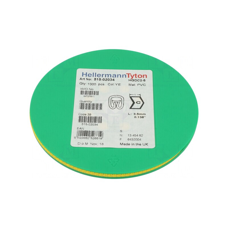 Markere Marcaj PVC Galben 2-5mm Temperatura -65÷105°C | Electronic-mag.ro | Componente Electronice