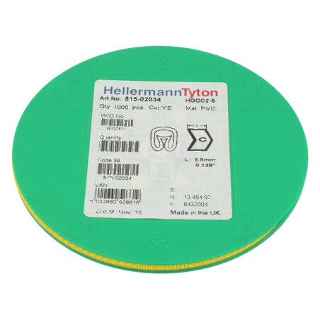 Markere Marcaj PVC Galben 2-5mm Temperatura -65÷105°C | Electronic-mag.ro | Componente Electronice