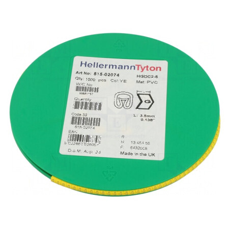 Markere Marcaj PVC galben 2-5mm 65-105°C | Electronic-mag.ro | Componente Electronice
