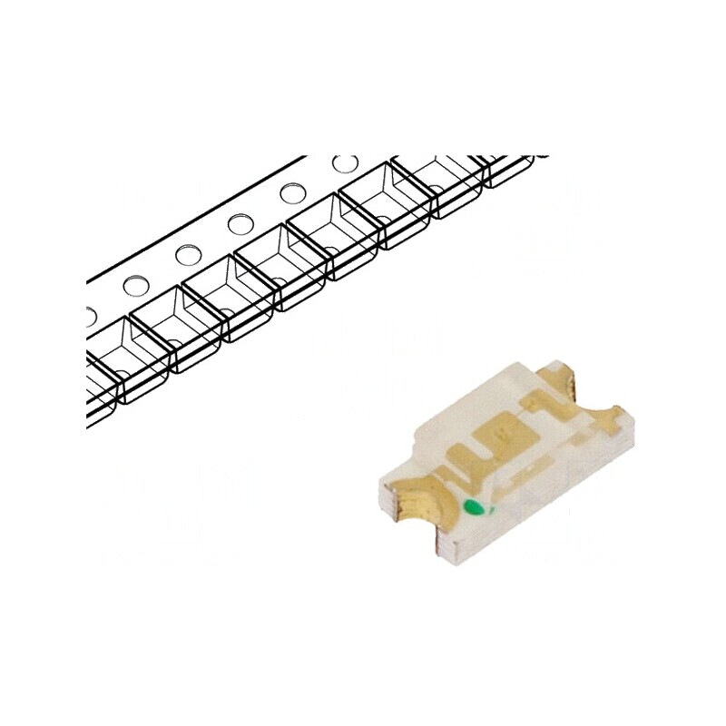 LED SMD 1206 Verde 300-600mcd 3,2x1,6x1,1mm 120° 20mA 95mW | Electronic-mag.ro | Componente Electronice LED SMD 1206 Verde 300-600mcd 3,2x1,6x1,1mm 120° 20mA 95mW | Electronic-mag.ro | Componente Electronice