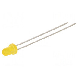 LED galben 3mm 65mcd 60° convex | Electronic-mag.ro | Componente Electronice