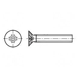 Şurub M3x40 Phillips PH1 îngropat oțel inoxidabil A2 | Electronic-mag.ro | Componente Electronice