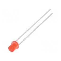 LED 3mm roșie 70-120 mcd 130° plat | Electronic-mag.ro | Componente Electronice