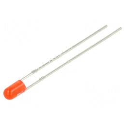 LED 3mm roșie 600mcd 60° convex | Electronic-mag.ro | Componente Electronice