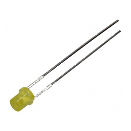 LED 3mm galben 6-13mcd 130° plat nr. term 2 | Electronic-mag.ro | Componente Electronice