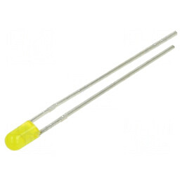 LED 3mm galben 270mcd 60° convex | Electronic-mag.ro | Componente Electronice