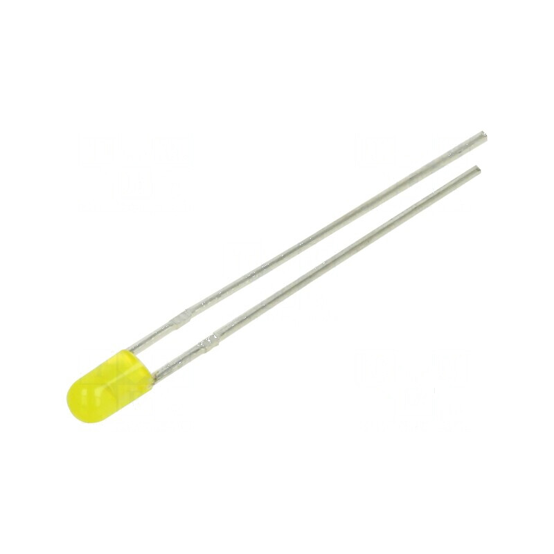 LED 3mm galben 270mcd 60° convex | Electronic-mag.ro | Componente Electronice