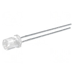 LED 5mm roșie 30-70mcd 120° concav | Electronic-mag.ro | Componente Electronice