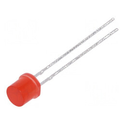 LED 5mm roșie 70-120mcd 130° plat | Electronic-mag.ro | Componente Electronice