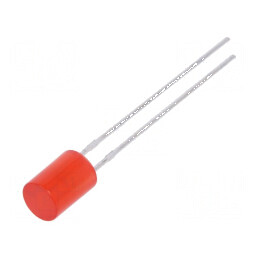 LED 5mm roșie 70-120mcd 130° plat, Nr. term: 2 | Electronic-mag.ro | Componente Electronice