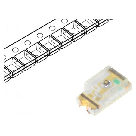 LED SMD 0603 Portocalie 15-50mcd 120° 5mA 1,6x0,8x0,6mm | Electronic-mag.ro | Componente Electronice