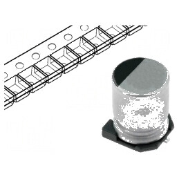 Condensator electrolitic SMD 2,2uF 50V Ø4x5,3mm ±20% 1000h | Electronic-mag.ro | Componente Electronice