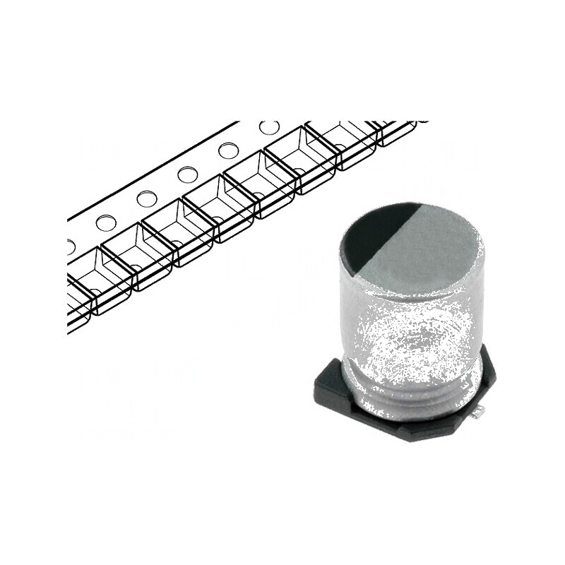 Condensator electrolitic SMD 2,2uF 50V Ø4x5,3mm ±20% 1000h | Electronic-mag.ro | Componente Electronice