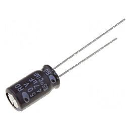 Condensator electrolitic THT 47uF 50VDC Ø6,3x11mm ±20% | Electronic-mag.ro | Componente Electronice
