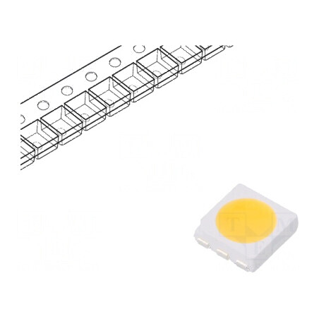 LED SMD 5050 PLCC6 Alb Cald 5300-10000mcd 2575-3040K 80 120° | Electronic-mag.ro | Componente Electronice