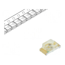 LED SMD 0603 ambră 70-260mcd 1.6x0.8x0.7mm 140° 20mA | Electronic-mag.ro | Componente Electronice