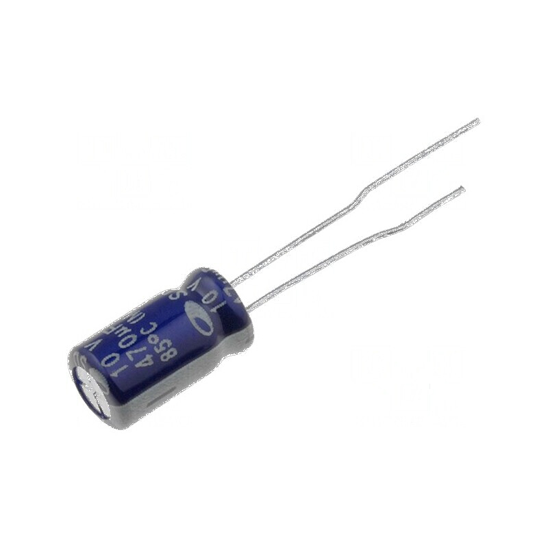 Condensator electrolitic THT 470uF 10VDC Ø6,3x11mm ±20% | Electronic-mag.ro | Componente Electronice