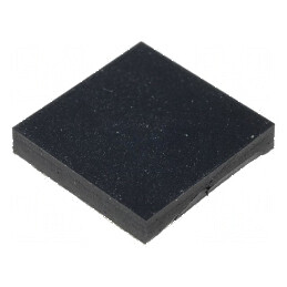 Picioruş autoadeziv negru din gumă 12,7mm x 12,7mm x 2,3mm | Electronic-mag.ro | Componente Electronice