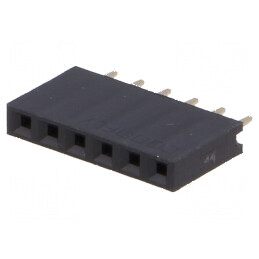 Conector șiruri pini soclu mamă 6 pini 2,54mm THT 1x6 | Electronic-mag.ro | Componente Electronice