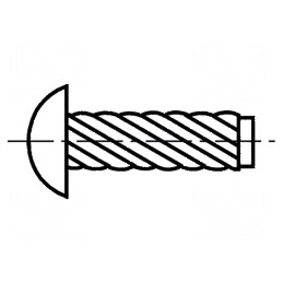 Nit cu şurub din oţel călit BN 896, 3,17mm | Electronic-mag.ro | Componente Electronice