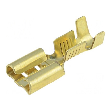 Terminal plat 6,3mm mamă crimpat pentru cablu 1-2,5mm² | Electronic-mag.ro | Componente Electronice
