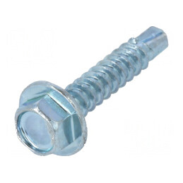 Şurub metalic cu flanşă 3,5x19mm hexagonal 5,5mm zincat | Electronic-mag.ro | Componente Electronice