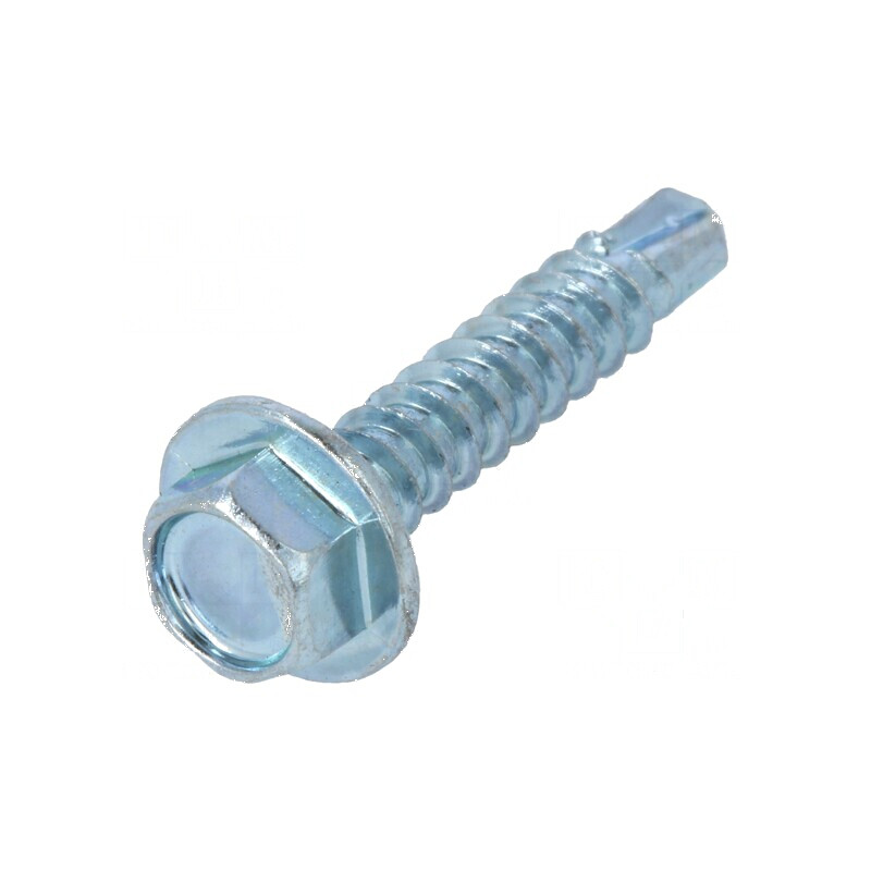 Şurub metalic cu flanşă 3,5x19mm hexagonal 5,5mm zincat | Electronic-mag.ro | Componente Electronice