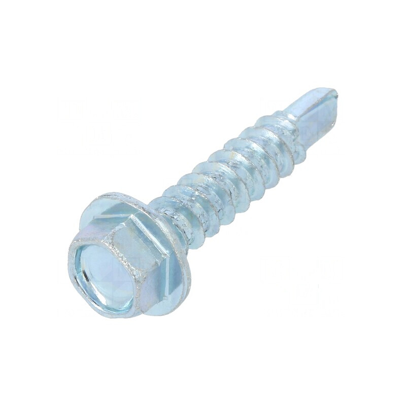 Şurub metalic cu flanşă 3,9x19mm, cap hexagonal 5,5mm, zincat | Electronic-mag.ro | Componente Electronice Şurub metalic cu flanşă 3,9x19mm, cap hexagonal 5,5mm, zincat | Electronic-mag.ro | Componente Electronice