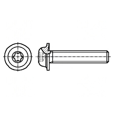 Şurub flanşat M3x4 cu cap Torx TX10 din oţel zincat | Electronic-mag.ro | Componente Electronice