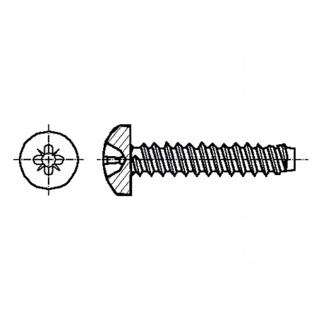 Şurub metalic 4,2x8 Cap rotund Pozidriv PZ2 oţel zincat | Electronic-mag.ro | Componente Electronice