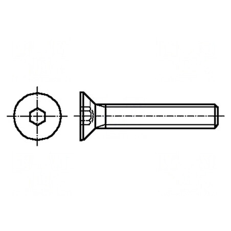 Şurub M4x10 îngropat imbus HEX 2,5mm oţel zincat | Electronic-mag.ro | Componente Electronice