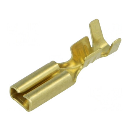 Terminal plat 2,8mm mamă 0,5-1,25mm² crimpat pe cablu | Electronic-mag.ro | Componente Electronice