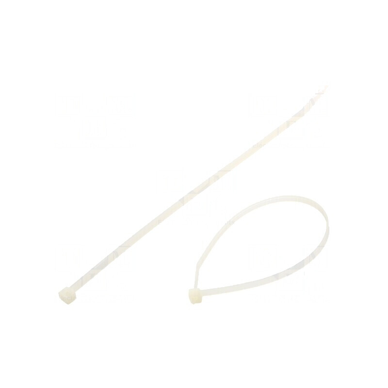 Colier de strângere poliamidă 250mm 4,8mm 220N naturală | Electronic-mag.ro | Componente Electronice