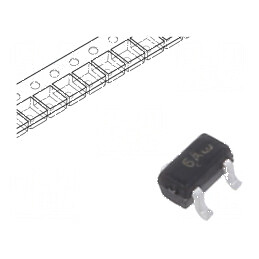 Tranzistor PNP bipolar BRT 50V 0,1A 0,2W SC75 R1 10kΩ | Electronic-mag.ro | Componente Electronice