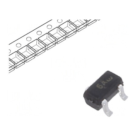 Tranzistor PNP bipolar BRT 50V 0,1A 0,2W SC75 R1 10kΩ | Electronic-mag.ro | Componente Electronice