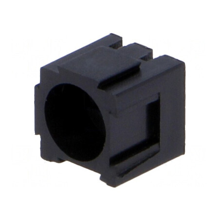 Carcasă diodă LED 5mm neagră poliamidă unghiulară pentru 1 diodă | Electronic-mag.ro | Componente Electronice